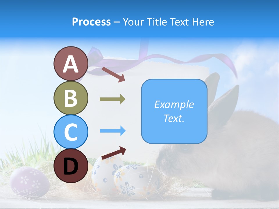 Happy Easter Card Grass PowerPoint Template