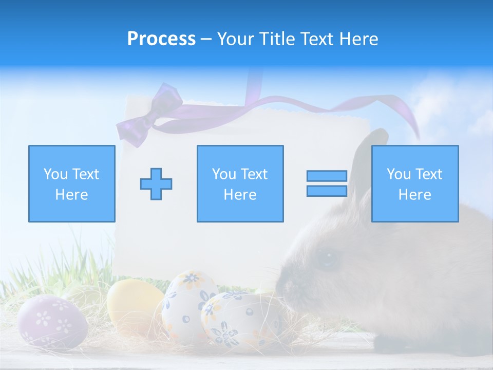 Happy Easter Card Grass PowerPoint Template