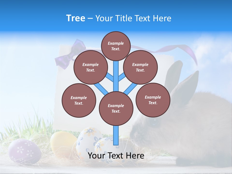 Happy Easter Card Grass PowerPoint Template