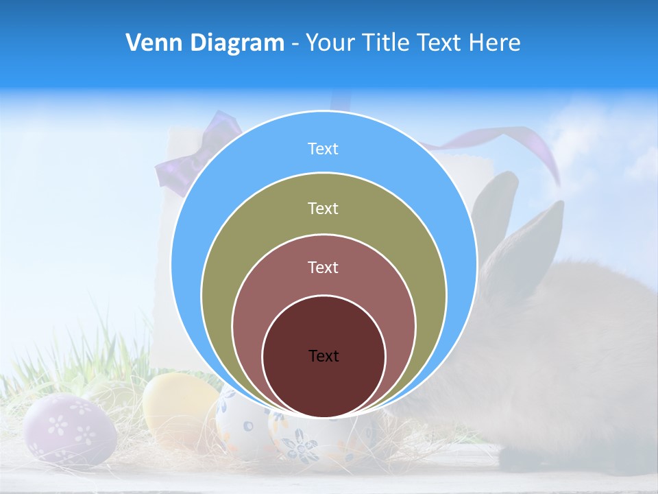 Happy Easter Card Grass PowerPoint Template