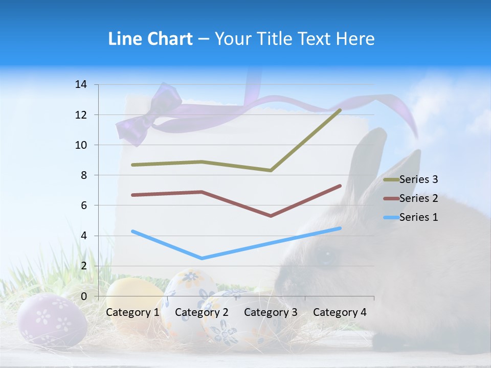 Happy Easter Card Grass PowerPoint Template