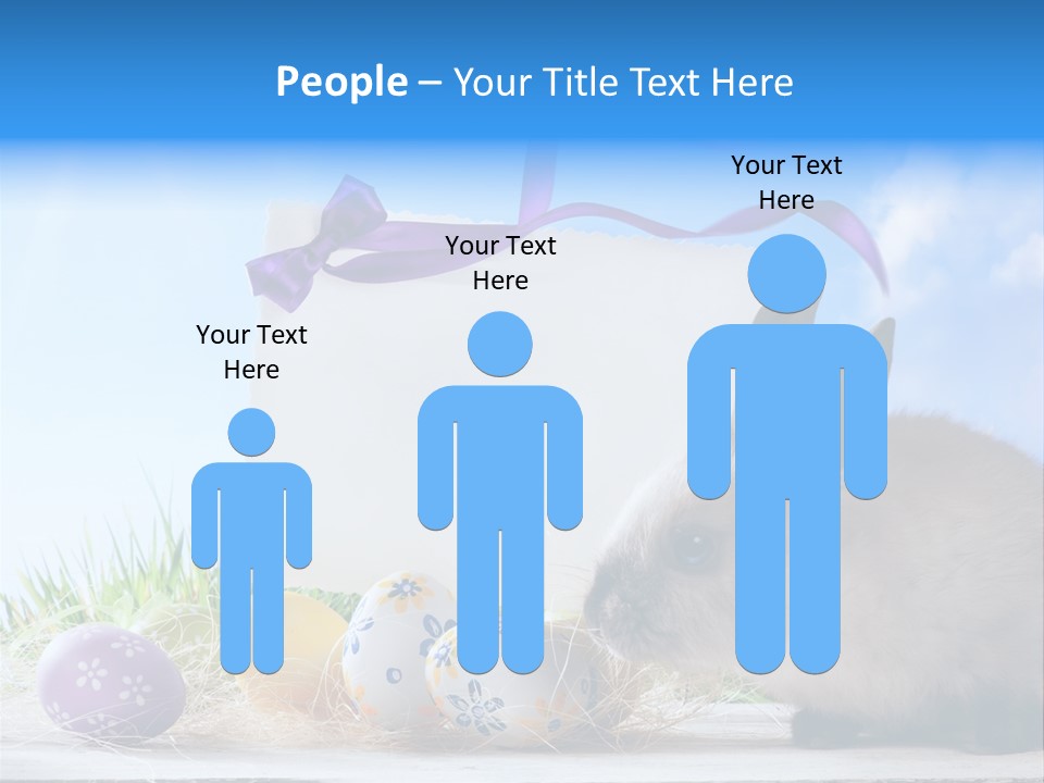 Happy Easter Card Grass PowerPoint Template