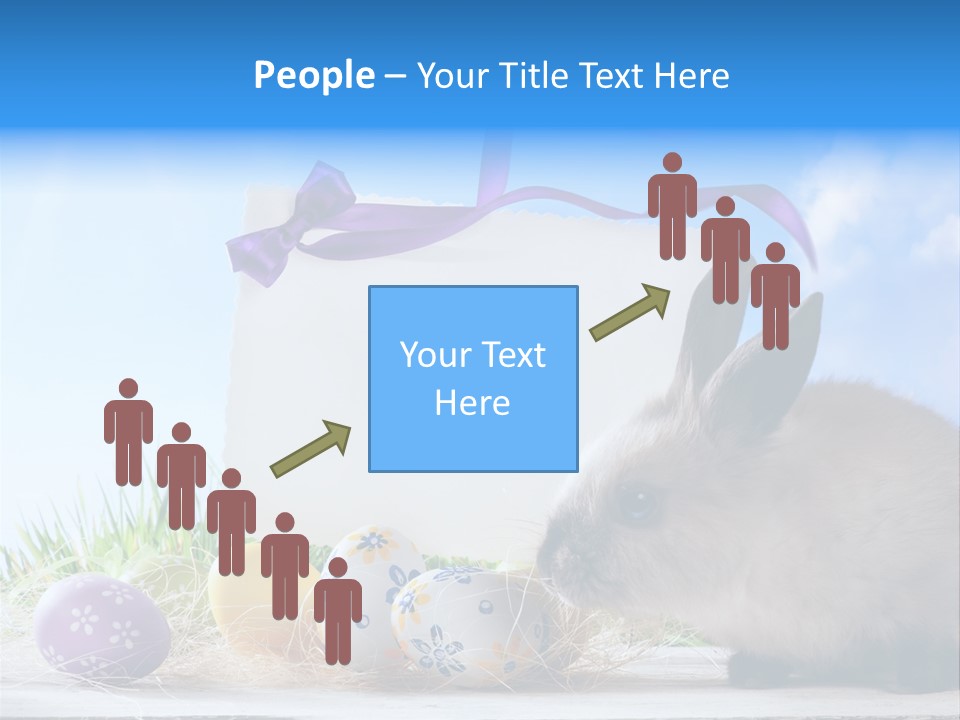 Happy Easter Card Grass PowerPoint Template