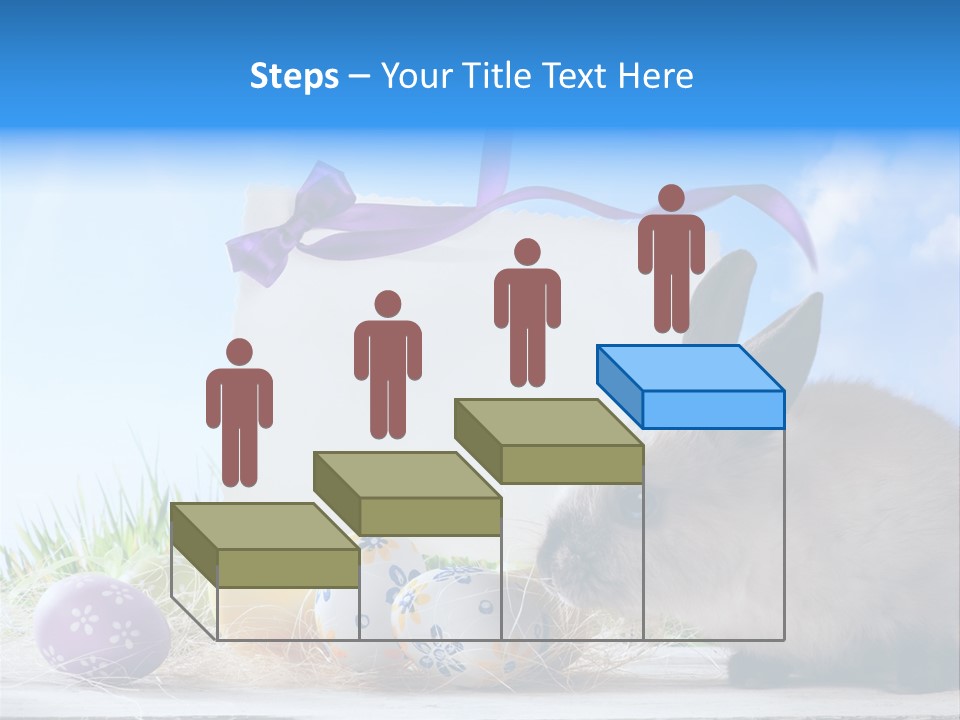 Happy Easter Card Grass PowerPoint Template