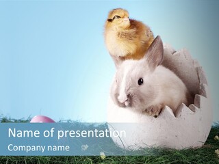 Sweet Easter Blue PowerPoint Template