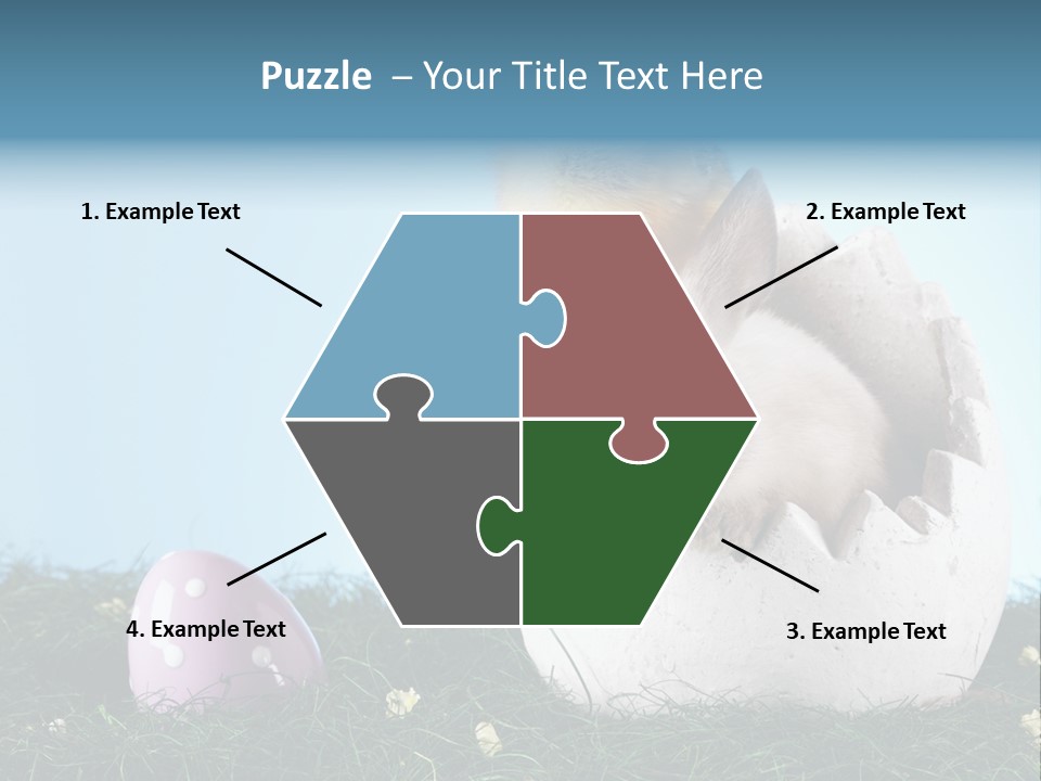 Sweet Easter Blue PowerPoint Template