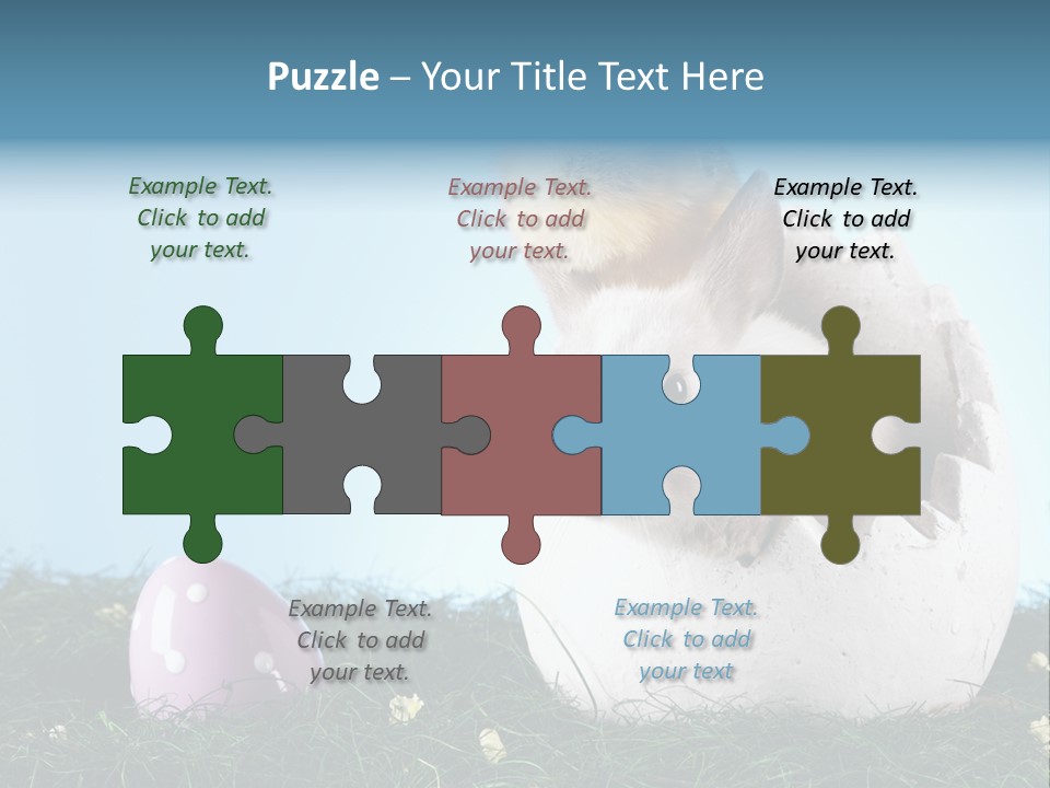 Sweet Easter Blue PowerPoint Template