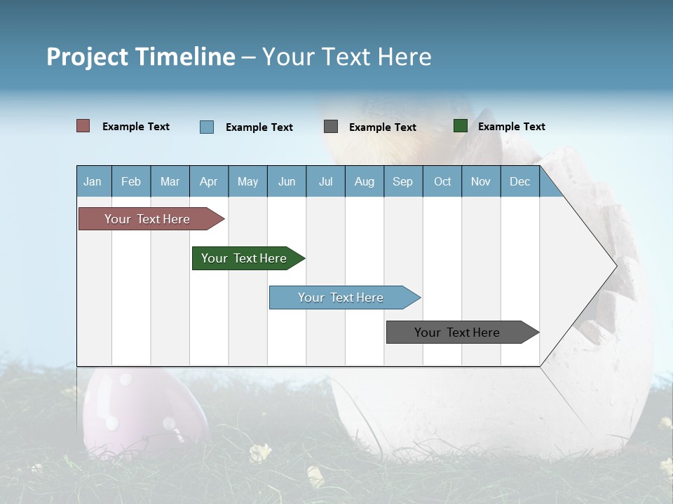 Sweet Easter Blue PowerPoint Template