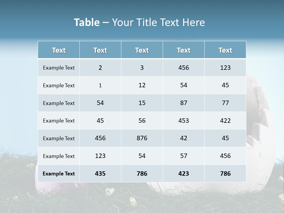 Sweet Easter Blue PowerPoint Template