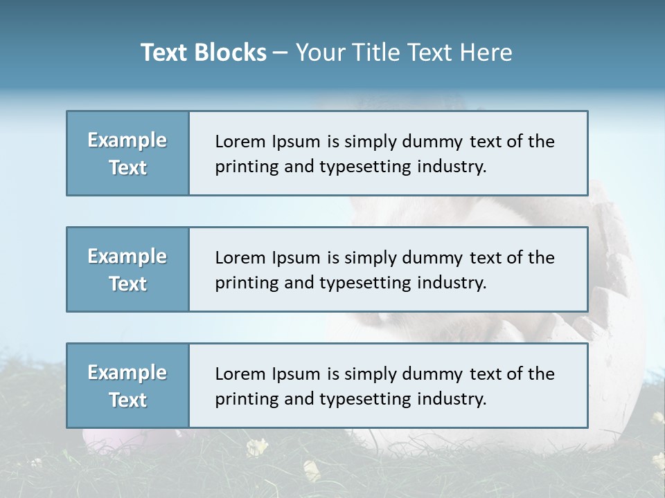 Sweet Easter Blue PowerPoint Template