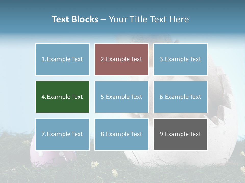 Sweet Easter Blue PowerPoint Template