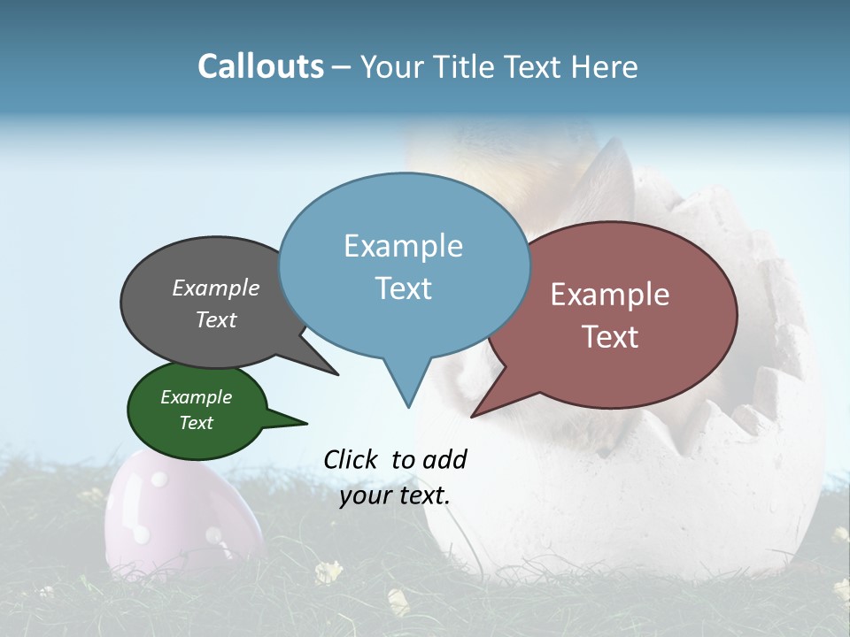 Sweet Easter Blue PowerPoint Template