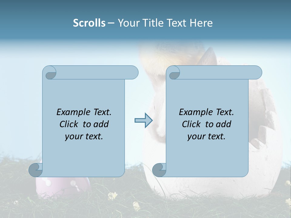Sweet Easter Blue PowerPoint Template