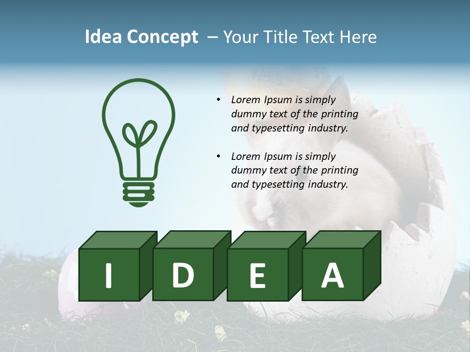 Sweet Easter Blue PowerPoint Template