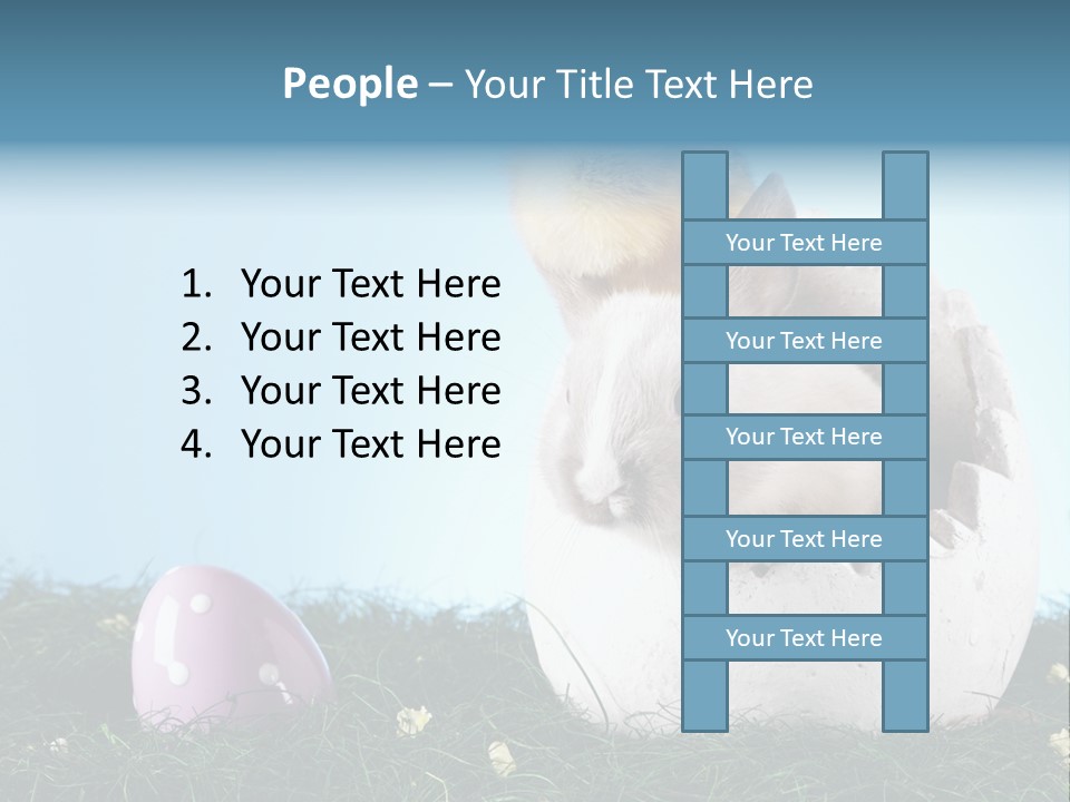 Sweet Easter Blue PowerPoint Template