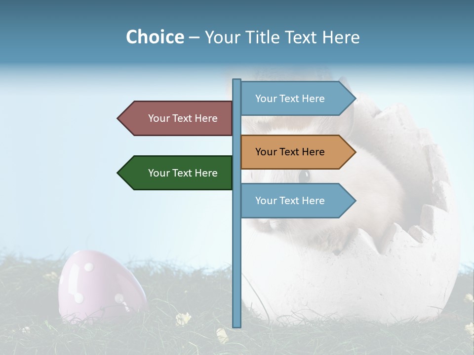 Sweet Easter Blue PowerPoint Template