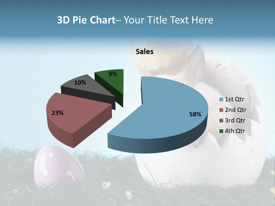Sweet Easter Blue PowerPoint Template