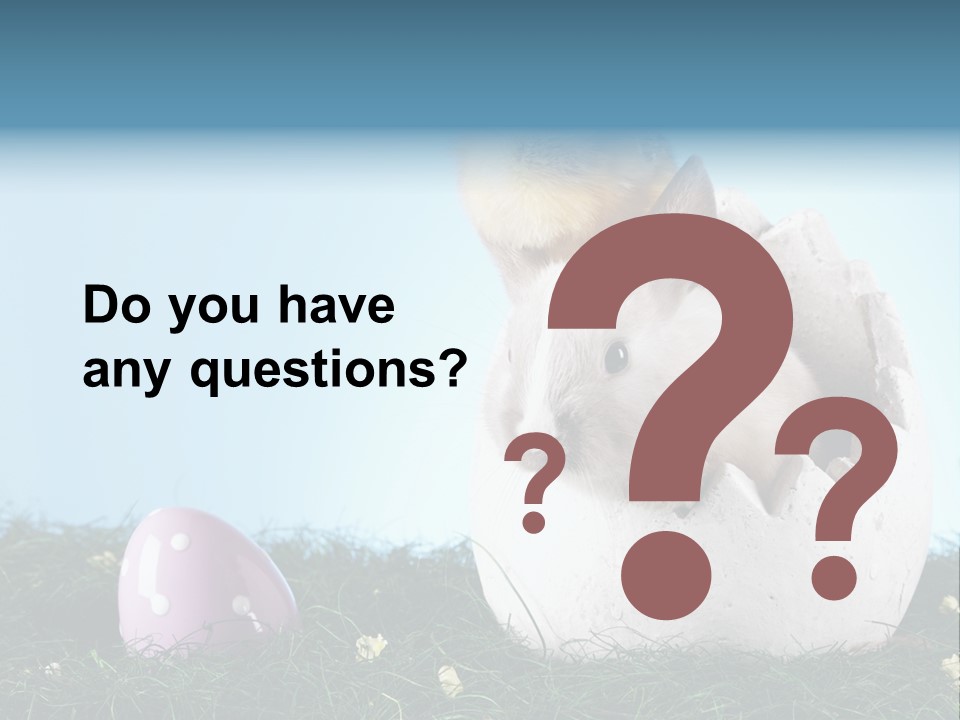 Sweet Easter Blue PowerPoint Template