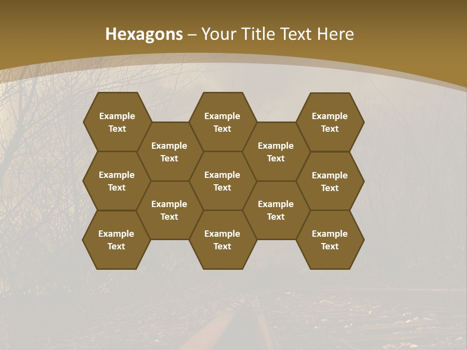 Tracks Rails Arrive PowerPoint Template