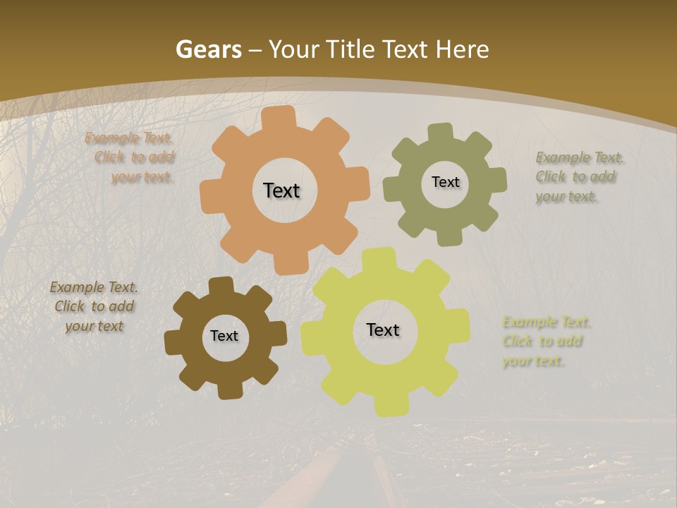 Tracks Rails Arrive PowerPoint Template