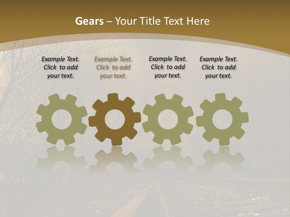 Tracks Rails Arrive PowerPoint Template