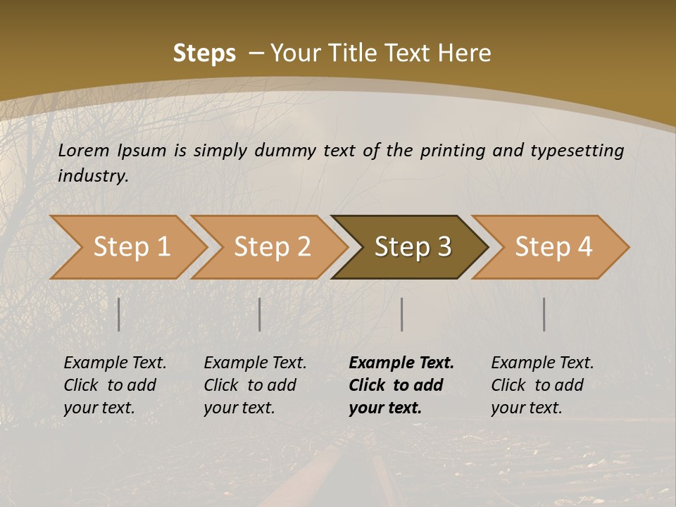 Tracks Rails Arrive PowerPoint Template
