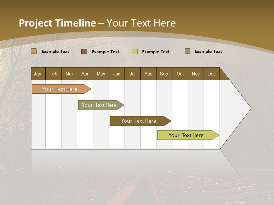 Tracks Rails Arrive PowerPoint Template