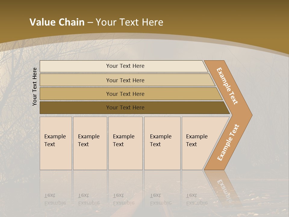 Tracks Rails Arrive PowerPoint Template