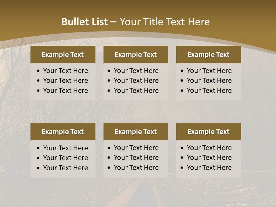 Tracks Rails Arrive PowerPoint Template