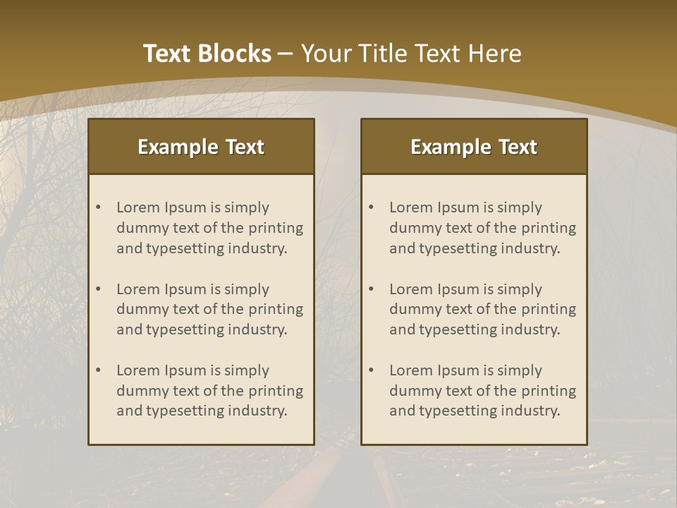Tracks Rails Arrive PowerPoint Template