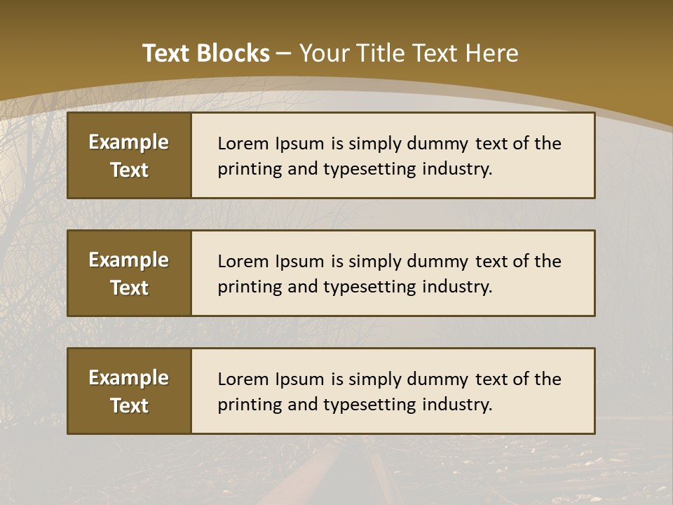 Tracks Rails Arrive PowerPoint Template