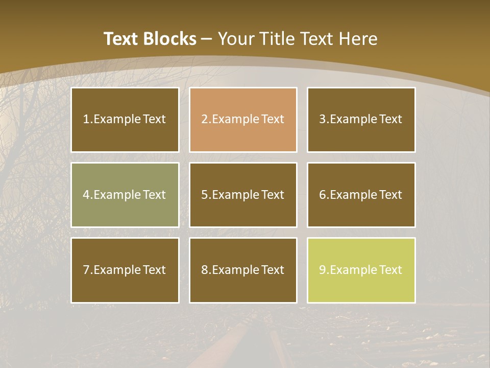 Tracks Rails Arrive PowerPoint Template