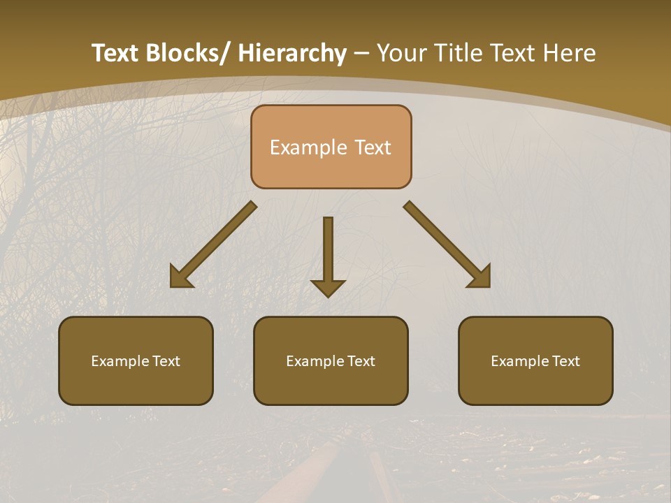 Tracks Rails Arrive PowerPoint Template