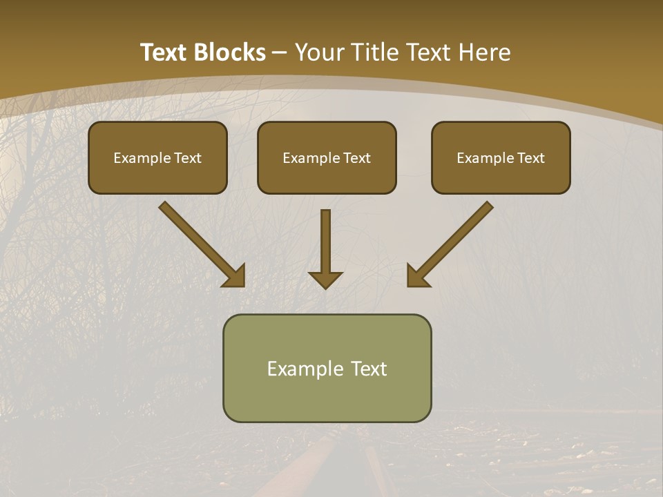 Tracks Rails Arrive PowerPoint Template