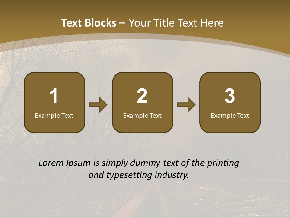 Tracks Rails Arrive PowerPoint Template