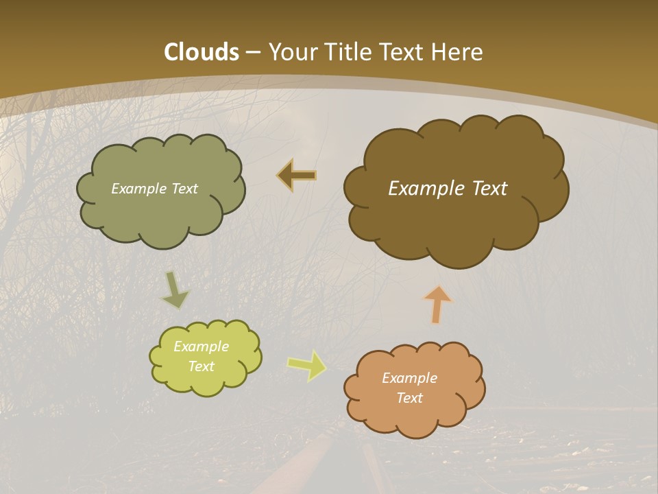 Tracks Rails Arrive PowerPoint Template