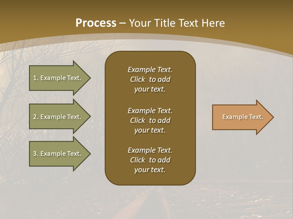 Tracks Rails Arrive PowerPoint Template