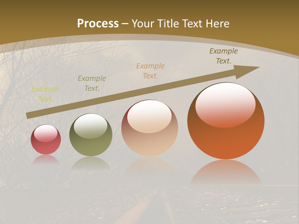 Tracks Rails Arrive PowerPoint Template