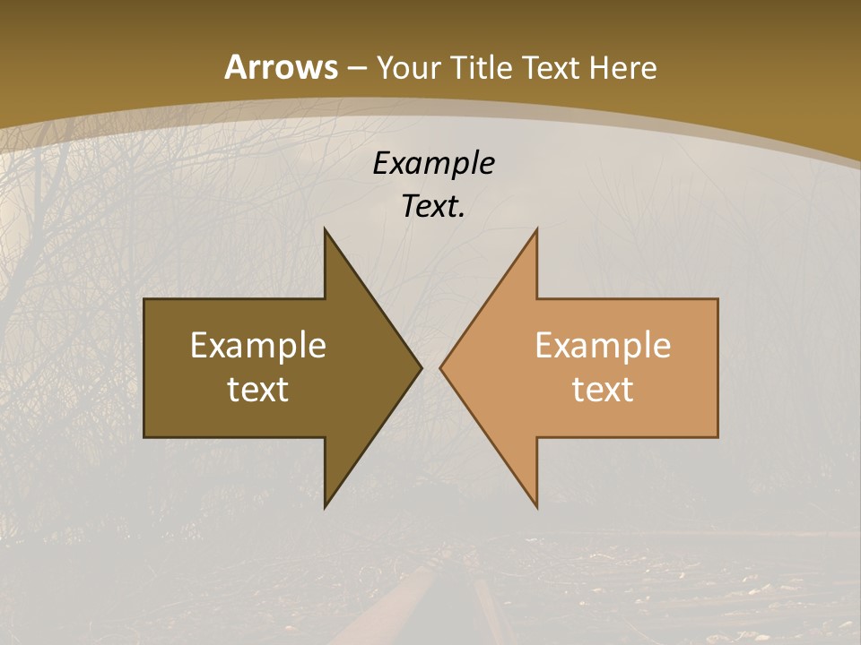 Tracks Rails Arrive PowerPoint Template