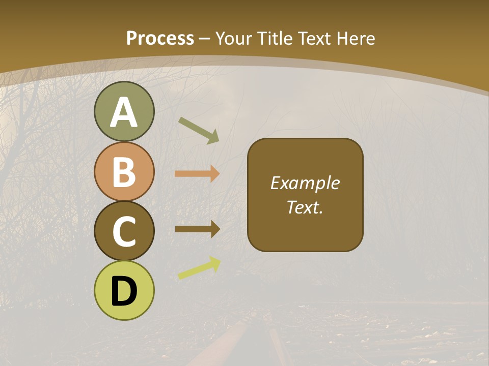 Tracks Rails Arrive PowerPoint Template