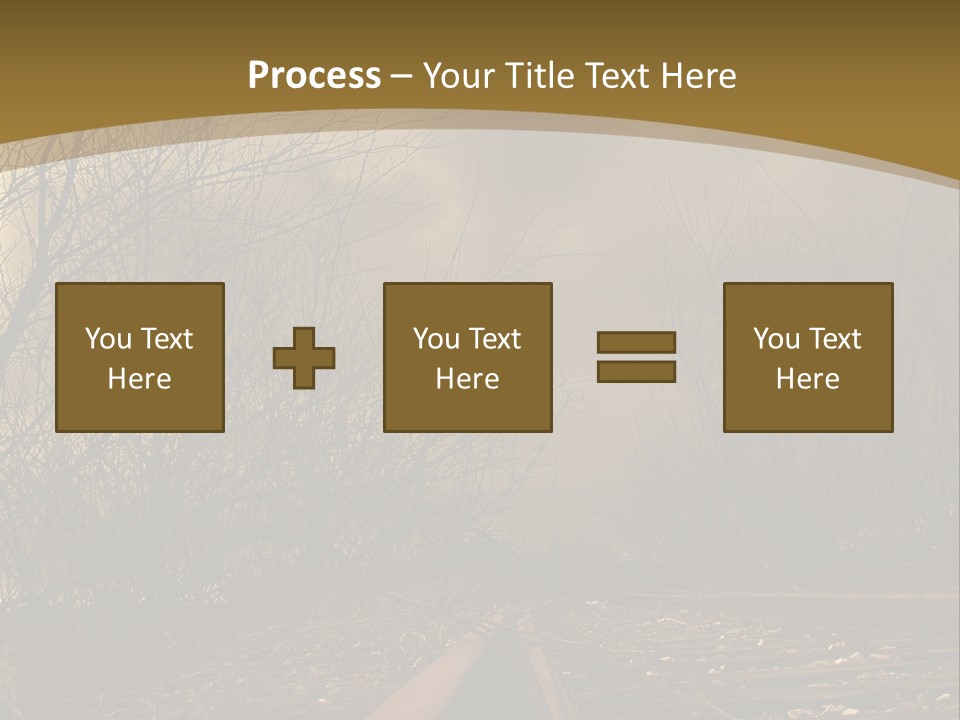 Tracks Rails Arrive PowerPoint Template