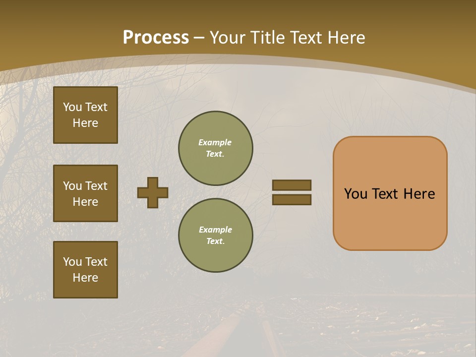 Tracks Rails Arrive PowerPoint Template