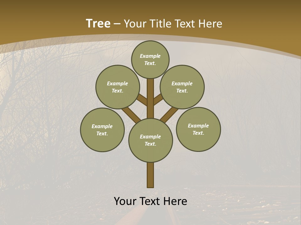 Tracks Rails Arrive PowerPoint Template