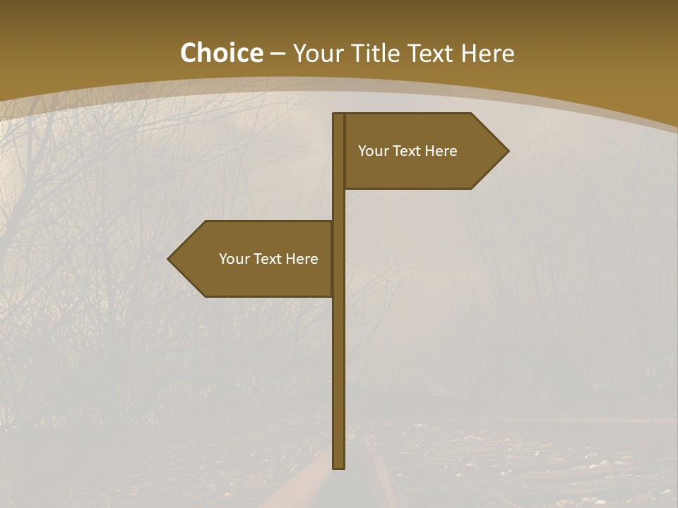 Tracks Rails Arrive PowerPoint Template