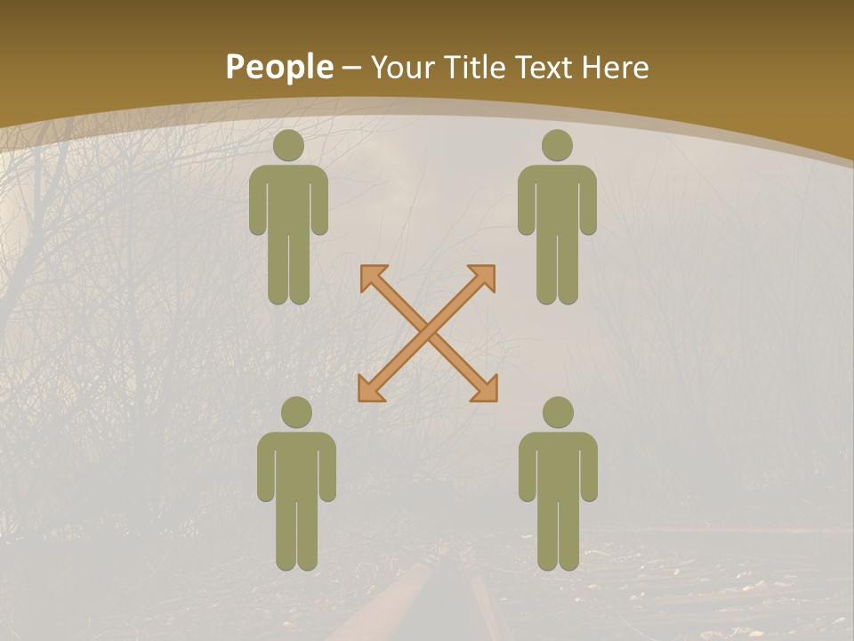 Tracks Rails Arrive PowerPoint Template