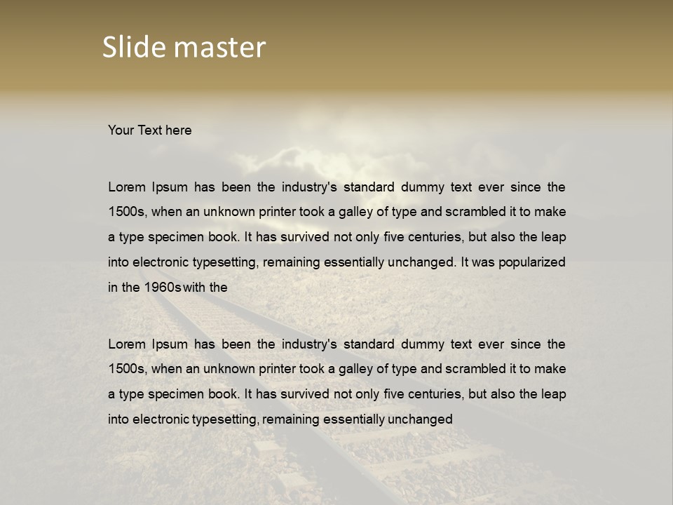 Unico Progresso Prospettiva PowerPoint Template