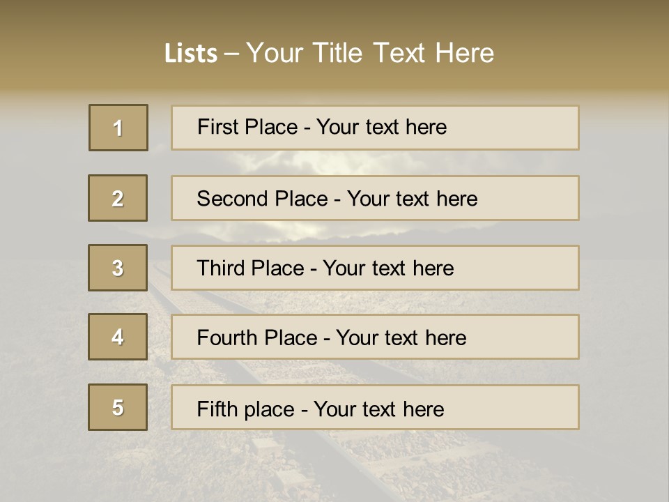 Unico Progresso Prospettiva PowerPoint Template