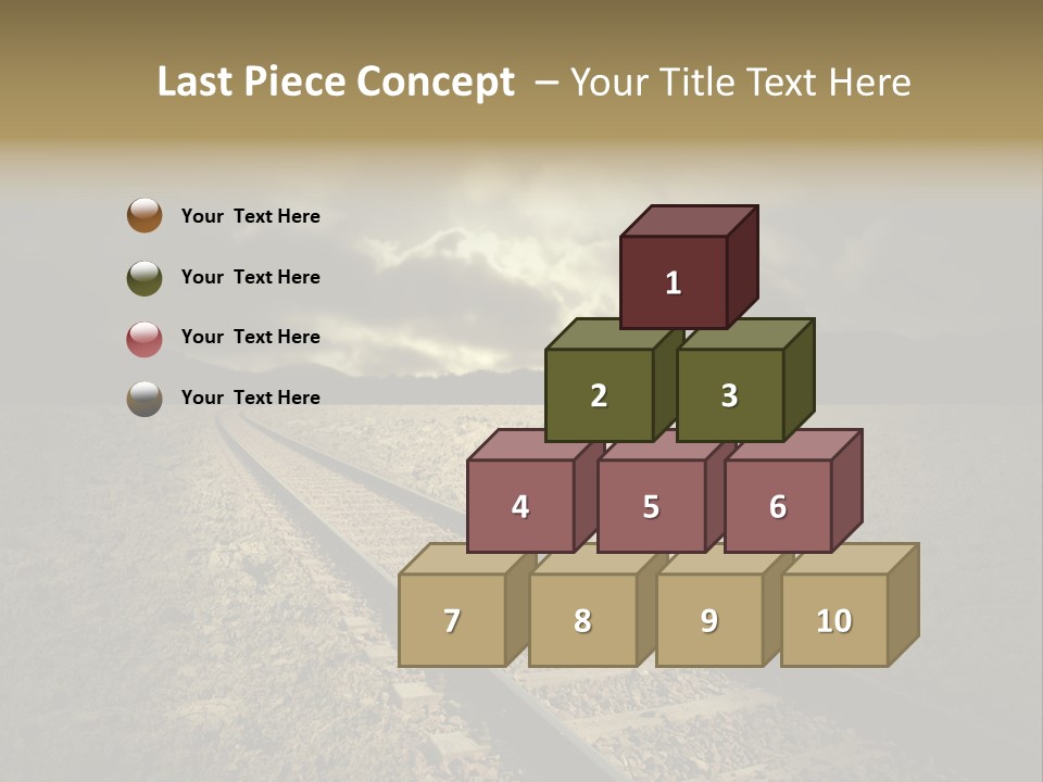 Unico Progresso Prospettiva PowerPoint Template