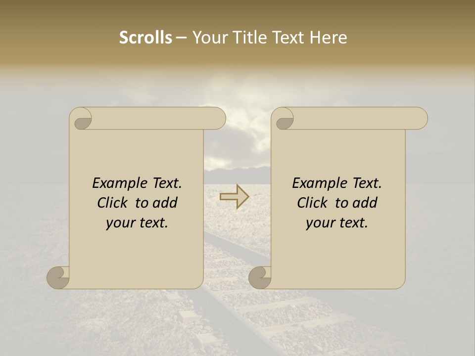 Unico Progresso Prospettiva PowerPoint Template