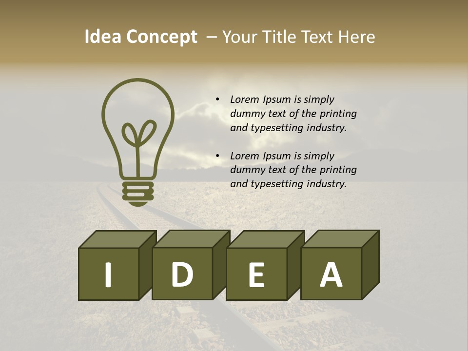 Unico Progresso Prospettiva PowerPoint Template
